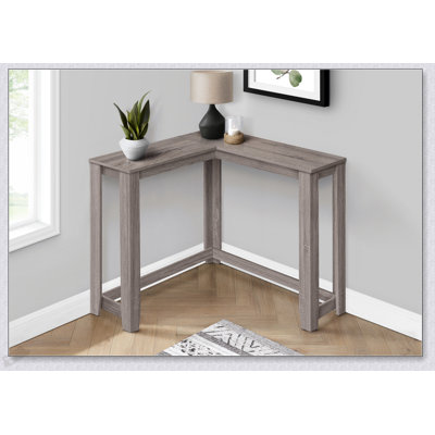 Narrow Corner Accent Table For Entryway, Contemporary Design With Durable Brown Laminate Finish, Space-Saving And Stylish