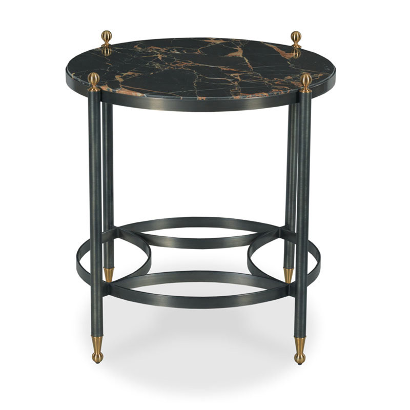 Table de bout en marbre Grier, Noir