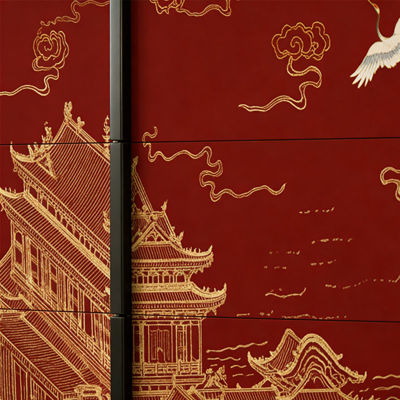 Nouveau coffre d'appoint de style simple chinois