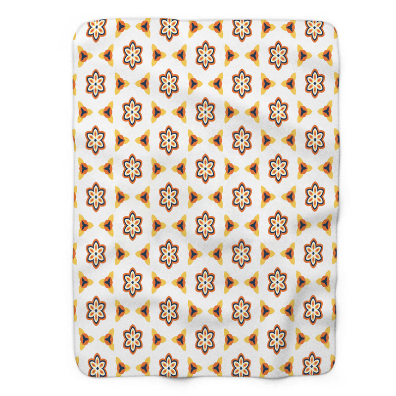 Carreau jaune brique - couverture Sherpa de qualité supérieure 1 pièce, Lit simple