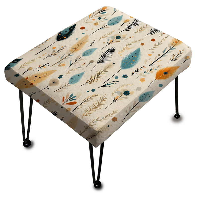 Antique Beige Vintage Minimalism Boho Pattern - Boho Rectangle Ottoman