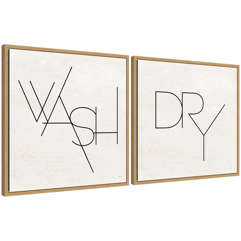 Art mural sur toile Amanti Art Wash & Dry Laundry, 2 pièces par Jess Aiken