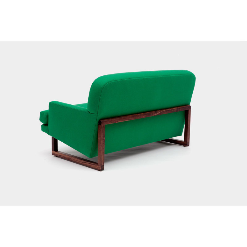 Melinda Upholstered 52'' Loveseat, Percy Green