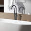 Robinet de baignoire autoportant noir mat avec douche à main, construction solide