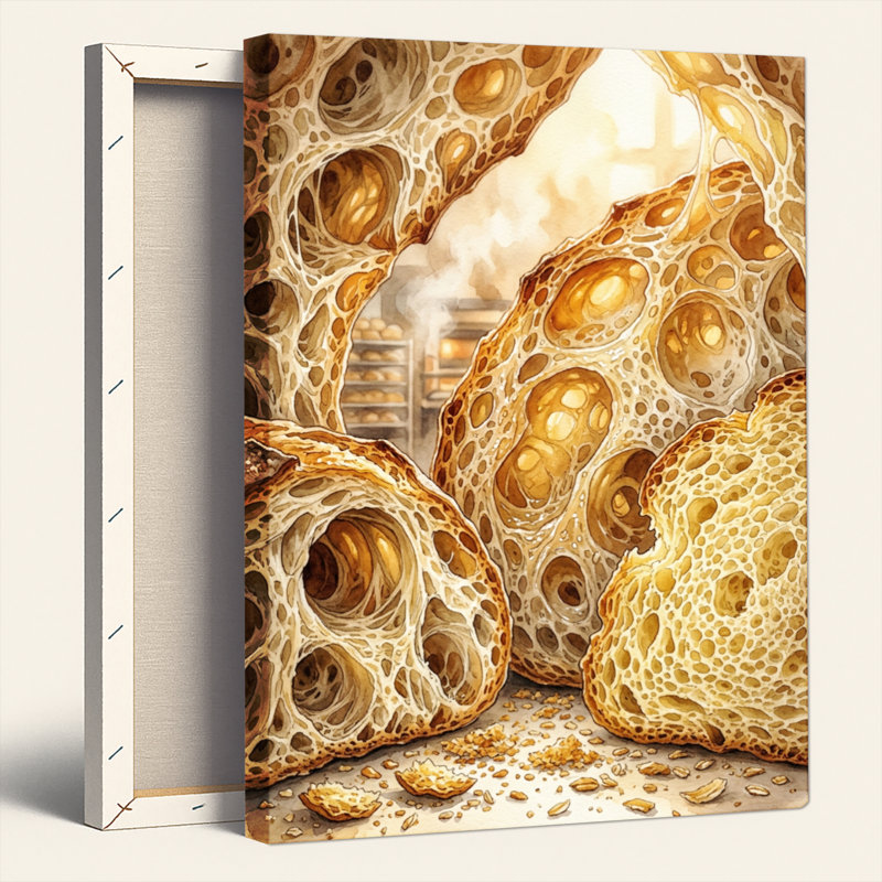 "Bread Crumb", reproduction d'art sur toile, ensemble de 1, 24"H x 16"W, Wrapped Canvas