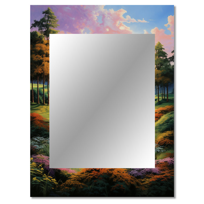 Golf «Enchanted Greens» - miroir mural unique de golf, miroir vert, impression d'art en métal, 40 po x 30 po
