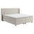 Queen Bed w/Storage, Beige Chenille