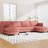 6 Seater Red Fabric U-Shaped Couch With Movable , Pocket Springs And Comfortable Support 141.5'' Large Frame Seating Configuration-753197982