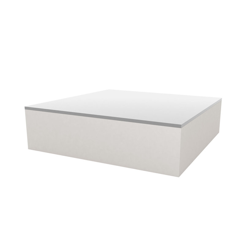 Jut Plastic Coffee Table, Ice, 47.25" W x 47.25" L x 12.5" H