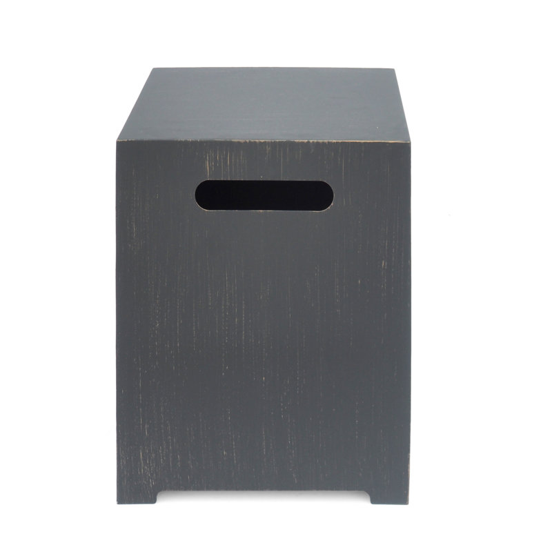 Chic Iron Tank Holder Desk, Brown+Gold Hue, Powder-Coated, 19.31H X 14.85W 14.85D Stylish Holder, Powder-Coated Finish, 14.85In Width Depth 19.31In Height