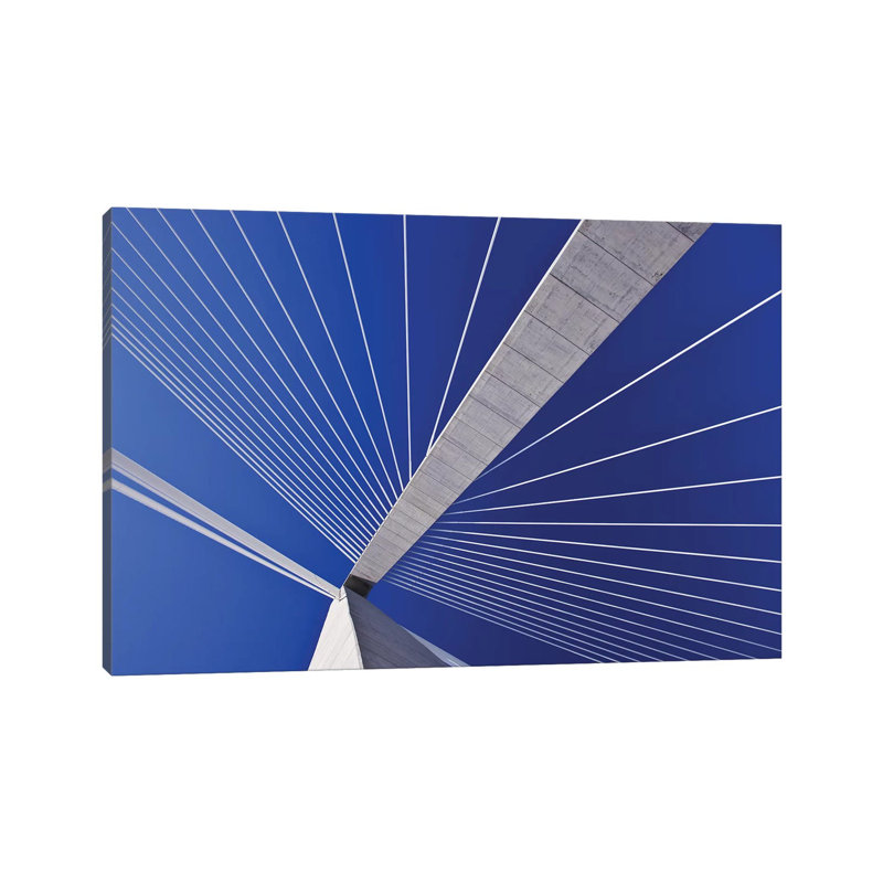Looking Up at Arthur Ravenel Jr. Bridge Structure 1 Piece Wrapped Canvas Wall Art, 66.04cm H x 101.6cm W x 1.905cm D