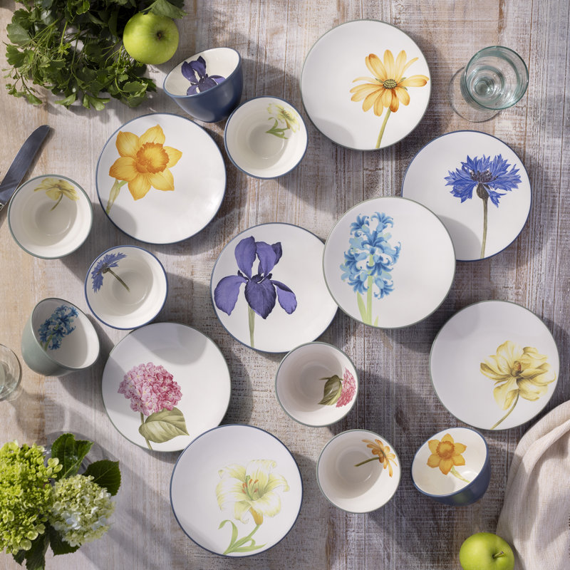 Noritake Colorwave 6.25" Floral Appetizer Plates, Graphite