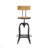 Oswalt Swivel Fir Solid Wood Adjustable Height Counter Stool with Iron Frame