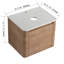 Meuble-lavabo mural 24 po et 1 porte à fermeture en douceur, emballage KD, contreplaqué (meuble-lavabo seulement, sans le lavabo)