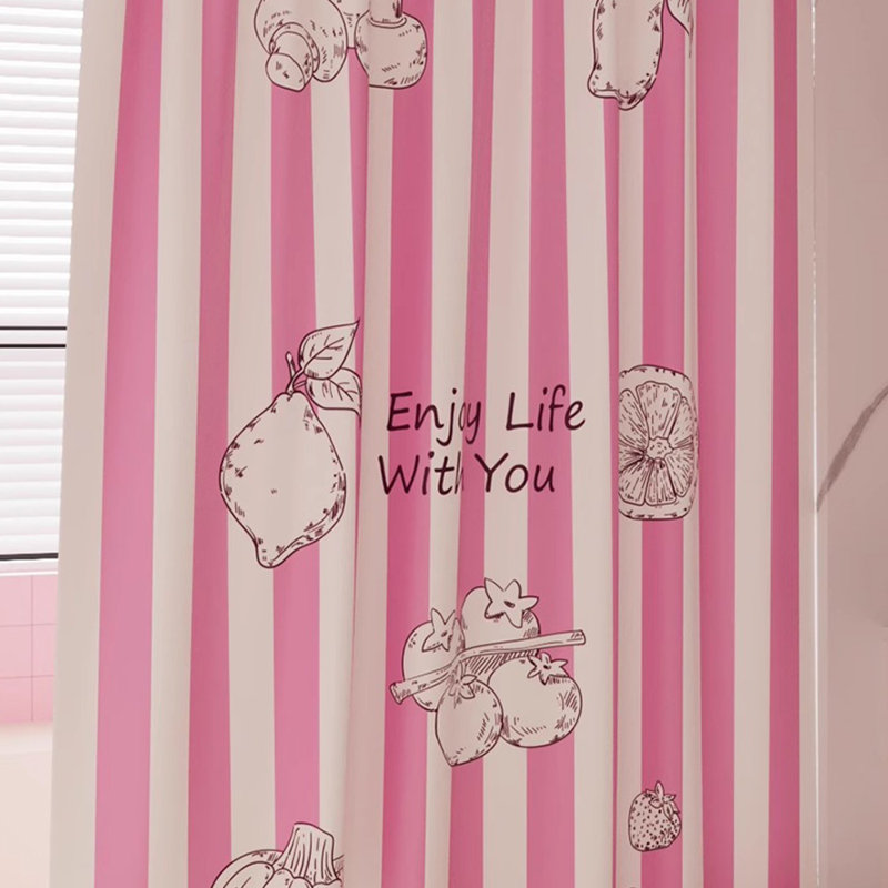 Rideau de douche en polyester, Rose