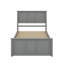 Structure de lit plateforme simple en bois avec lit gigogne escamotable-418575560