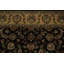 Tapis carré classique noir et beige Agra avec motif détaillé 6 pi x 6 pi