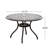 48-Inch Round Outdoor Dining Table Crafted From Cast Aluminum In Hammered Bronze, With Tabletop, Umbrella Hole, And Curved Legs, For Patio Relaxing 48-In Of Bronze Finish, Featuring Gently Backyard
