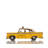 Adaija 13" Yellow Metal Hand Painted NYC Taxi Tabletop Sculpture