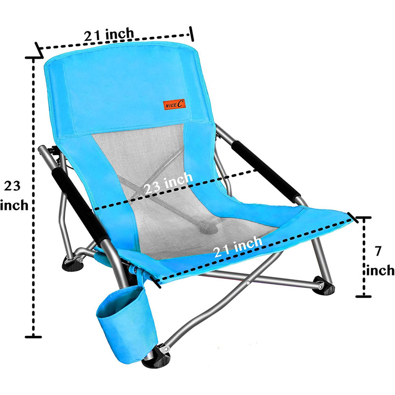 Chaise de plage pliante, Bleu