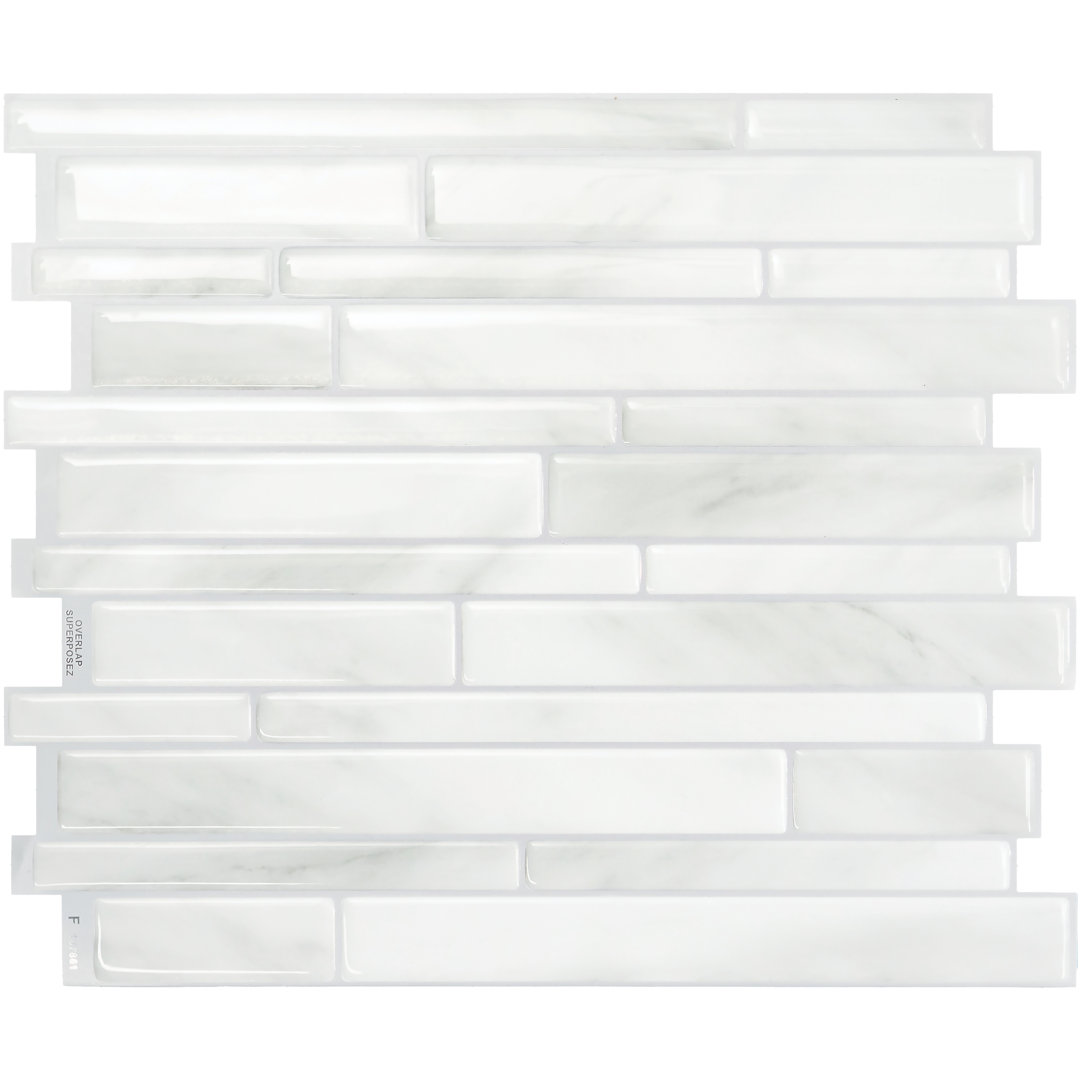 Peel and Stick Gel Backsplash Tile Milano 12" x 10" (Set of 4) Smart Tiles