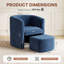 Fauteuil d'appoint rembourré avec repose-pieds Kyah-111282447