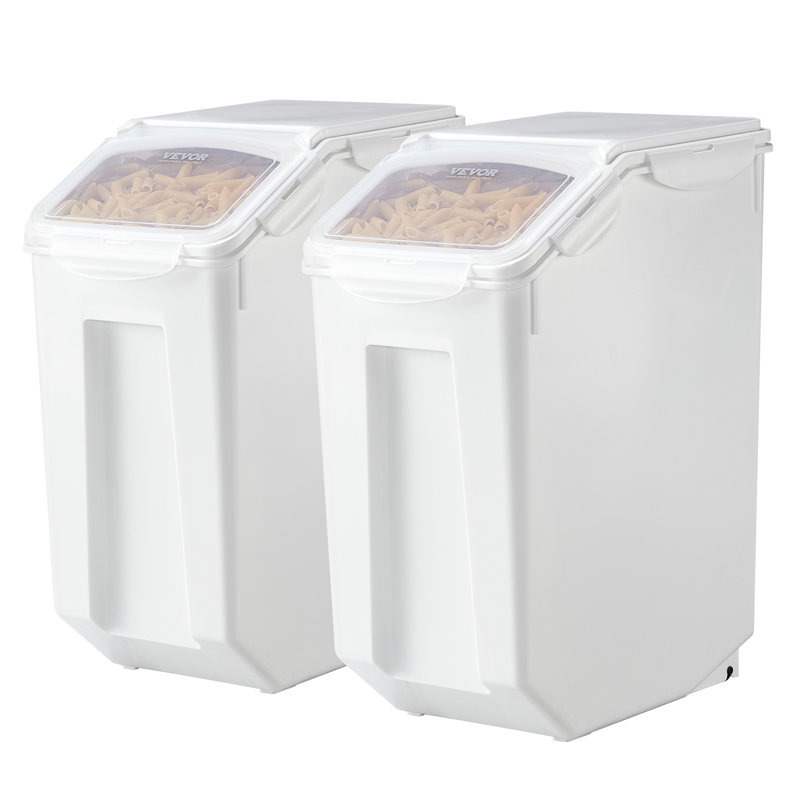 4.5Gal/20Lx2 Large Ingredient Storage Container Airtight Kitchen Flour Bin
