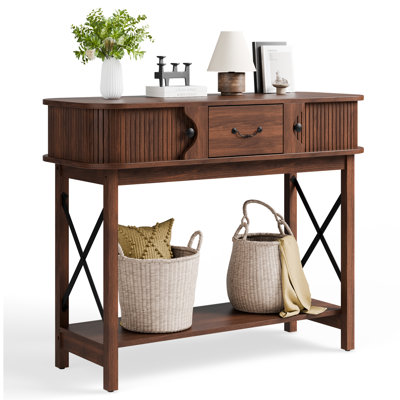 39.3'' Console Table With Window-Style Drawers
