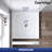 DeerValley 35" L x 35" W Square Shower Base Pan Single Threshold White Acrylic Center Drain, Non-slip Design