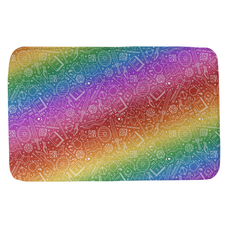 Tapis pour salle de bain rpg Leffel, l 17 po x L 24 po, Arc-en-ciel