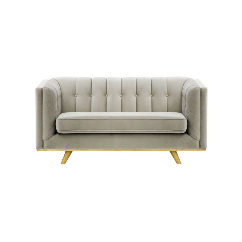 Banisha 2 Seater Velvet Sofa, Grey