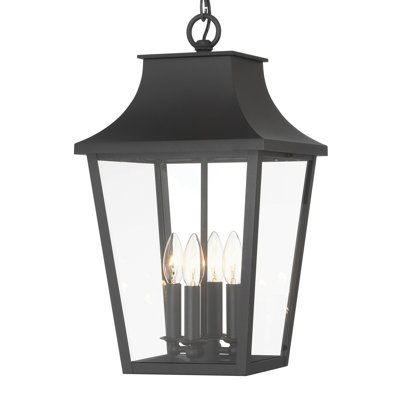 Lark Manor Jone - 4 Light Outdoor Pendant In Sand Coal Finish