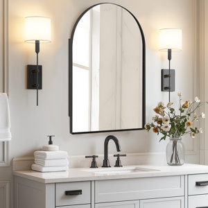 Dajanee 24'' W 36'' H Recessed Framed Medicine Cabinet Mirror Adjustable