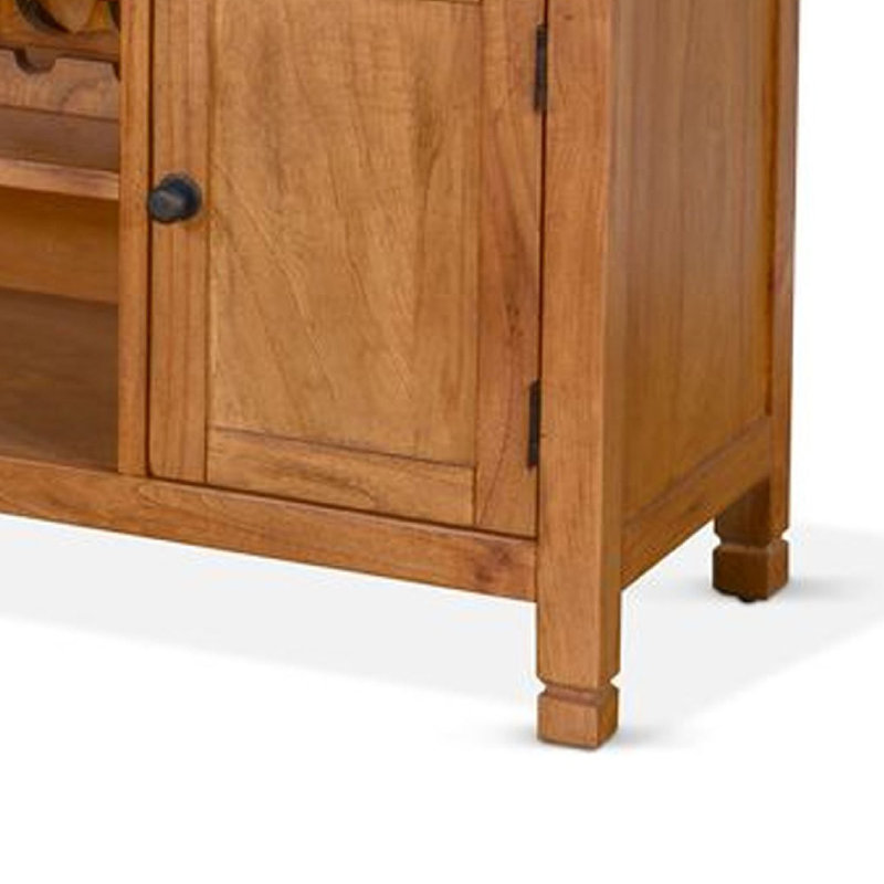 Buffet Tamara avec tiroirs, armoires, bois de mindi beige acajou