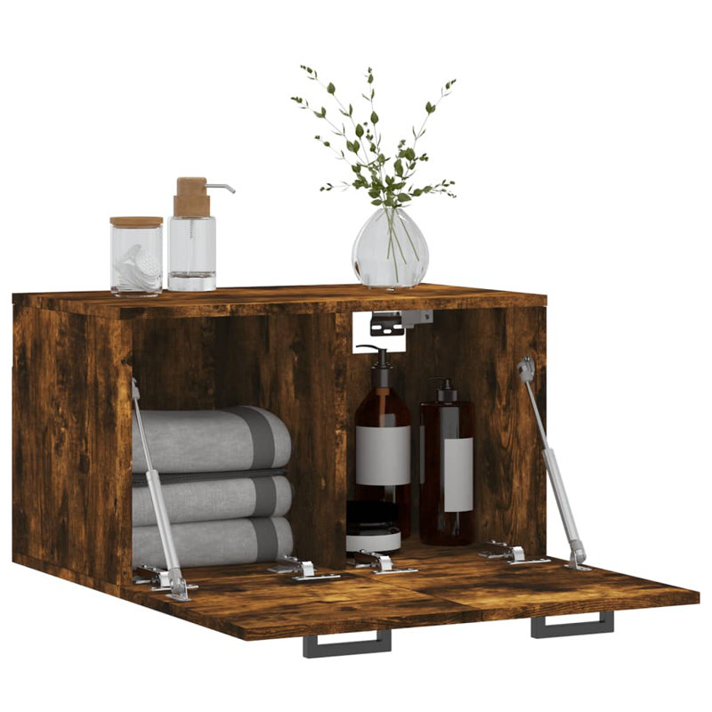Mariely Bathroom Cabinet, Smoked Oak
