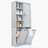 Bathroom Storage Cabinet With Adjustable Shelf, Freestanding Cabinet With Tilt-Out Laundry Hamper-1509581514