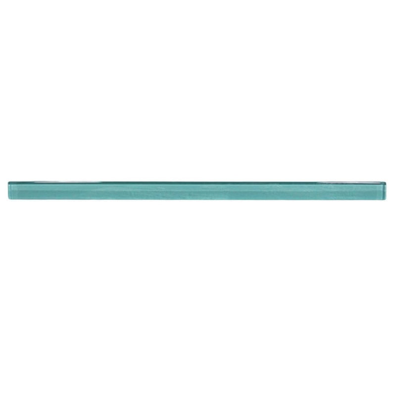 CNK Aqua Blue Glossy Pencil Liner Tile – 12" X 12" Modern Ceramic Trim For Kitchen And Bathroom Backsplash Decorative Wall Accent For Home – Interior Design Durable And Easy To Maintain – Pack Of 1