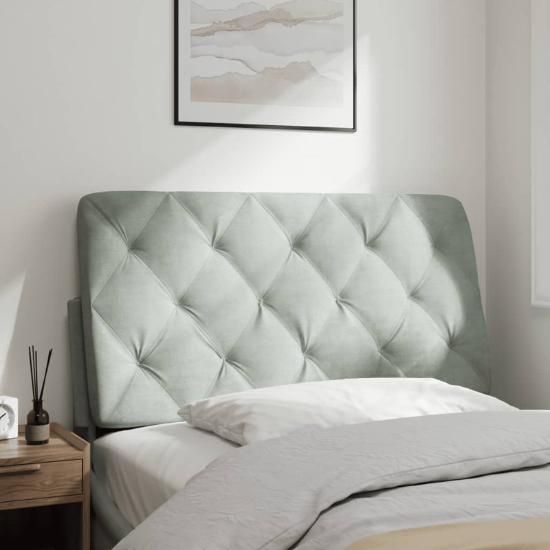 Ebern Designs Headboard Cushion, Gris clair