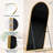 Arched Black Floor Mirror With Stand, 38x77 Inch Freestanding Full Body Mirror For Bedroom-36989829-36989832