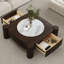 Table basse carrée en bois manufacturé Smoky Wood