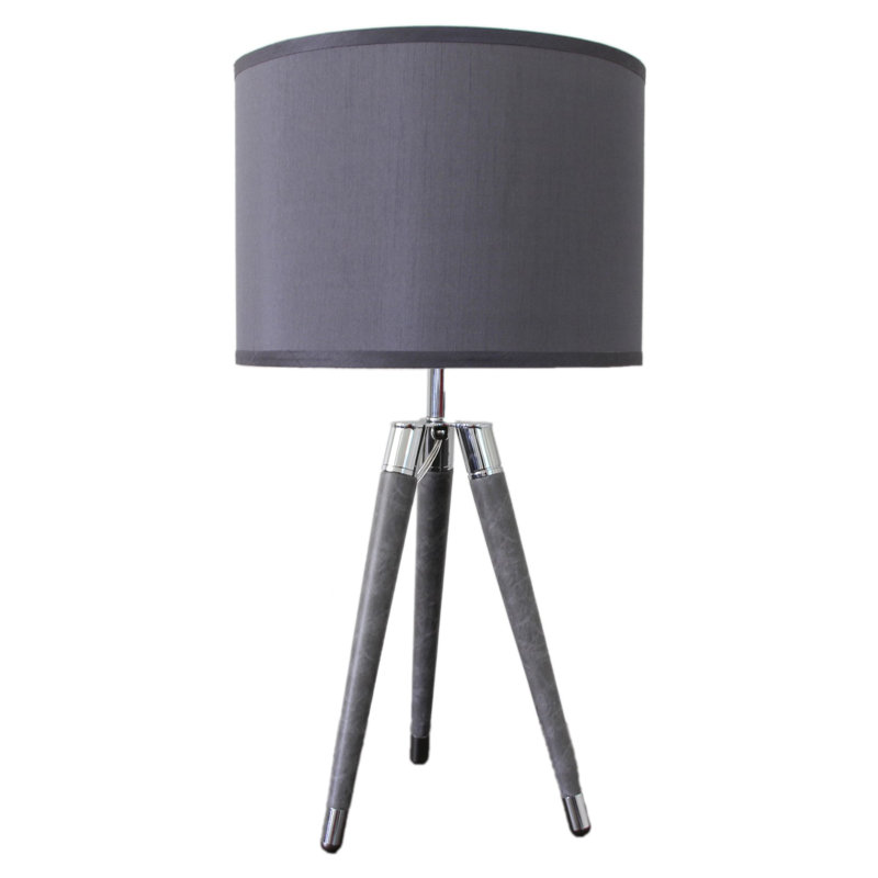 Lampe trépied 26,75 po Molinari, Gris, H 26,75 po x l 14 po x P 14 po, Gris