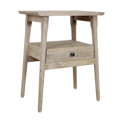 Akio 1 - Drawer Solid Wood Nightstand by Birch Lane