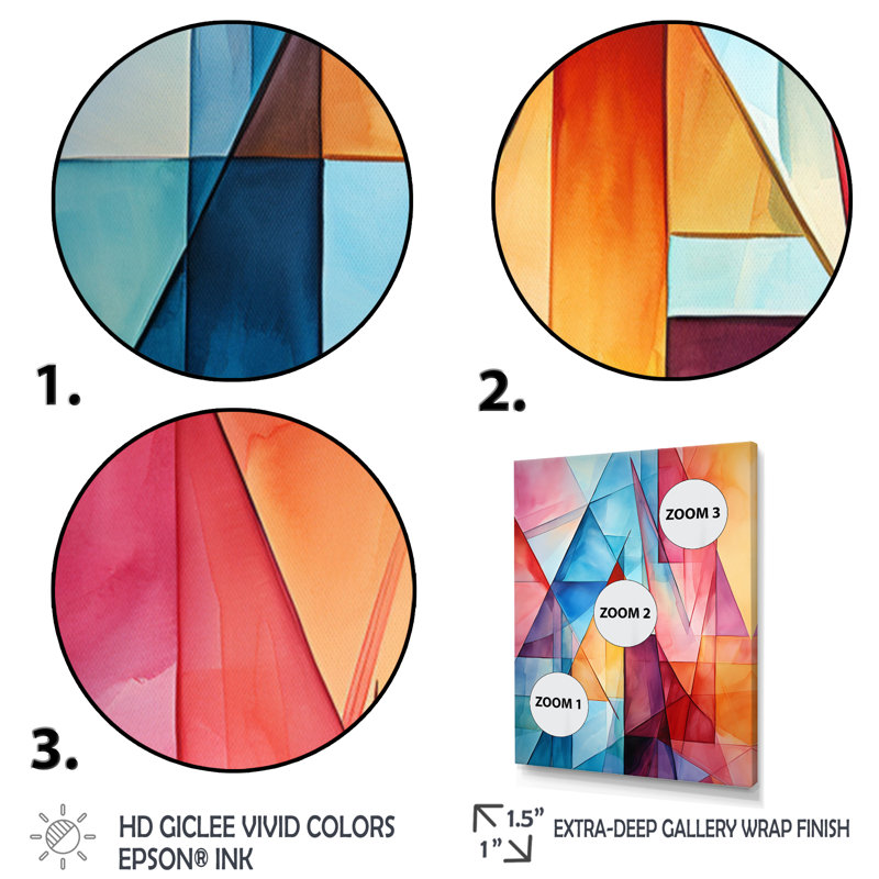 «Glam Orange Beige Collage I», reproduction d'art sur toile, H 20 po x l 12 po x P 1 po, Cadre photo doré