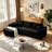 Boneless Corduroy L-Shape Modular Sectional Couch with Chaise - Soft Upholstered, Roomy Deep Seat, No Assembly Required, Timeless Stylish Furniture for Living Room Bedroom Apartment Home Office-218115380-218115377