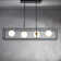 Kyzen 4-Light Matte Black Bubble Chandelier Square/Rectangle Industrial Light  Fixrures for Dining Room
