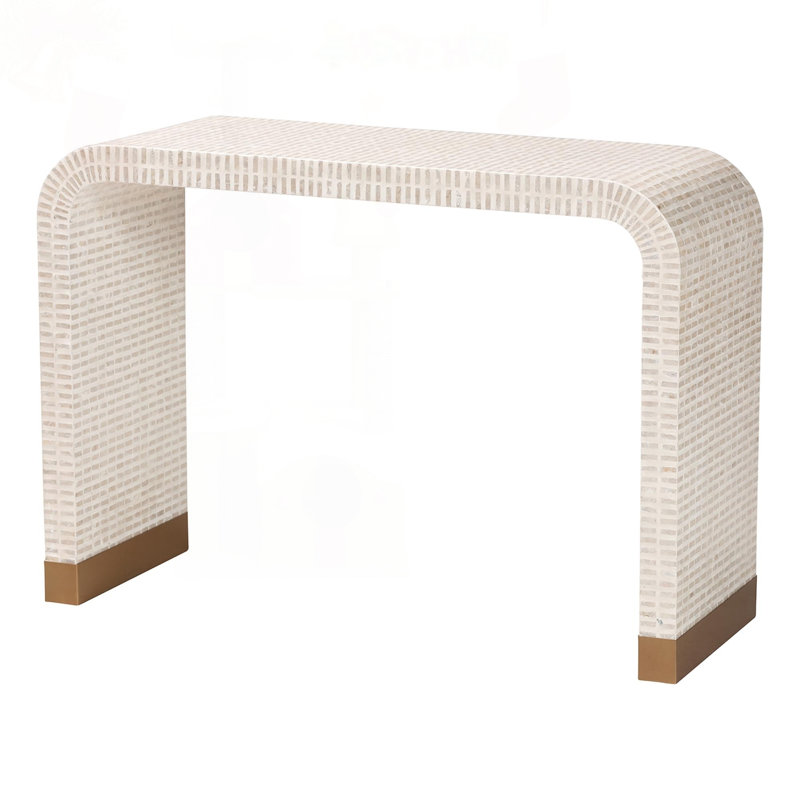 Coastal Capiz Shell Console Table