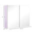 Miroir mural de salle de bain à double porte avec portes en miroir et amplement d'espace de rangement, l 31,5 po de largeur, 6 po de profondeur, 23,5 po de hauteur, étagère réglable blanche pour un rangement de longue durée, l x P H