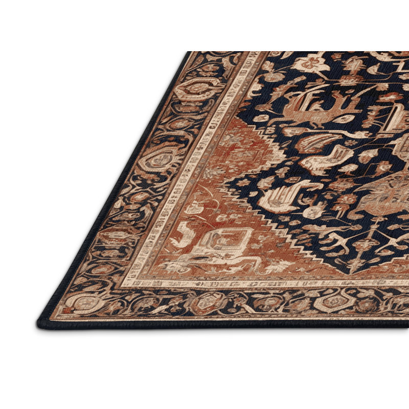 Tapis brun lavable à la machine, Carré 8 pi