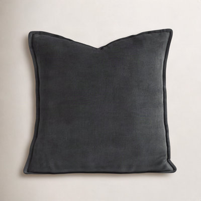 Edgar Square Cotton Velvet Throw Pillow