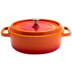 Bruntmor 3 Quart Cast Iron Enameled Dutch Oven Modern Squoval